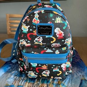 New Loungefly Disney mini backpack play in park
